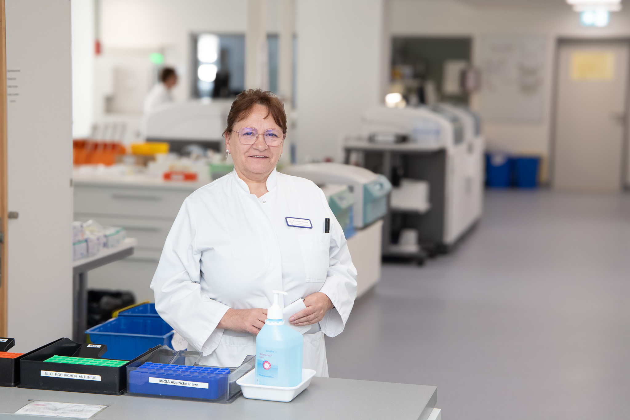 Miroslawa Duszek, Leiterin des Labors am St. Antonius-Hospital Gronau. Miroslawa Duszek, Leiterin des Labors.